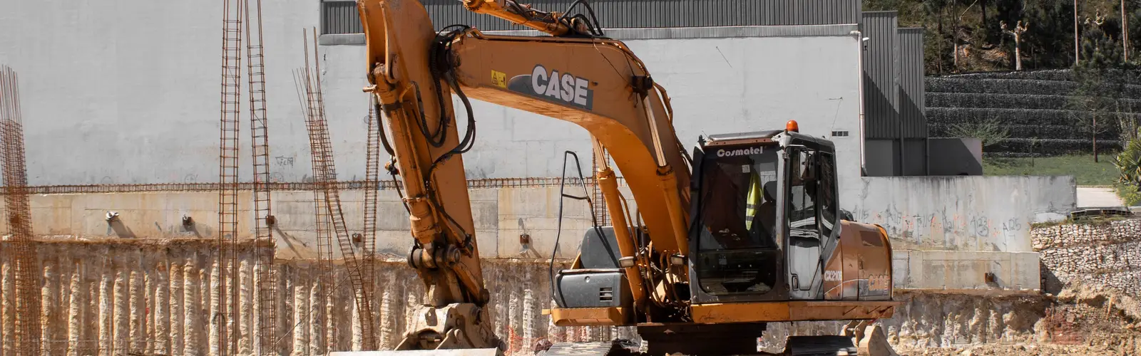 Excavator on a job site in Minneapolis